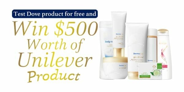 Free Dove Skincare & Win Unilever Products