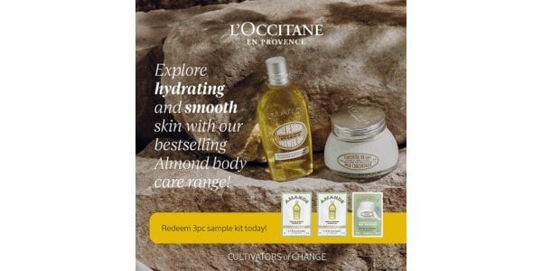 Free L’OCCITANE Almond Skincare Samples