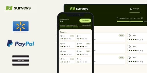 Complete 5 Surveys – Earn $5